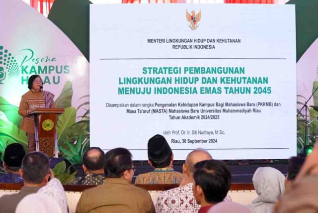 Kuliah Umum Universitas Muhammadiyah Riau, Menteri LHK: Peran Mahasiswa Sangat Penting untuk Menjaga Lingkungan