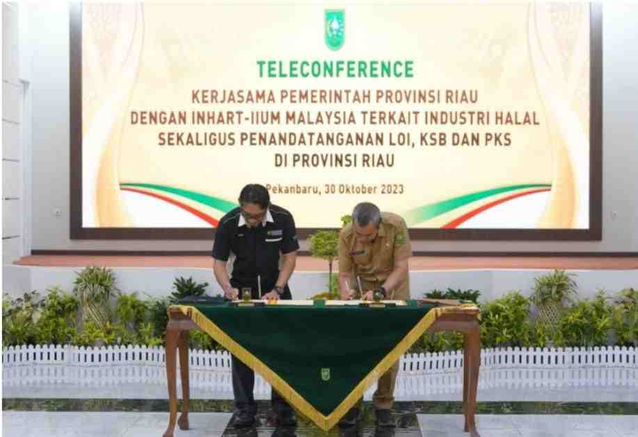 Jadikan Riau Pusat Riset Halal, Gubernur Riau Teken LoI dengan INHART IIUM Malaysia