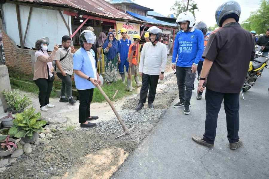 Jalan Lingkar Danau Buatan Segera Diaspal, Mobilitas Warga Rumbai Pekanbaru Bakal Makin Lancar