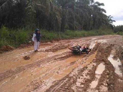 Dewan Kampar Minta Pemprov Segera Perbaiki Jalan Tanah yang Berlumpur di Bandur Picak