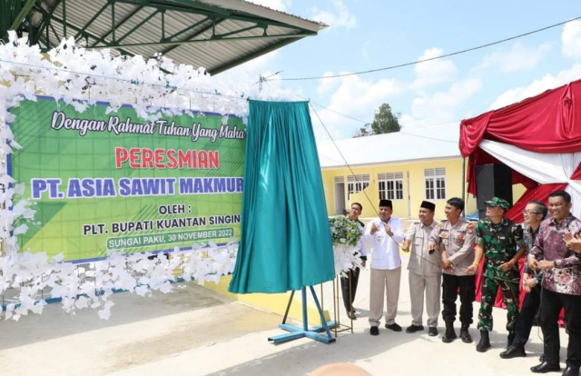 Diresmikan Plt Bupati Kuansing, Pabrik Kelapa Sawit PT ASMJ Beroperasi