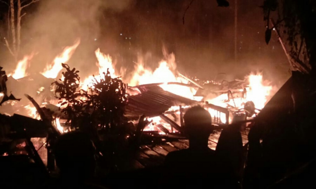 Dua Rumah di Tempuling Inhil Terbakar, Penghuni Berusia 110 Tahun Tewas Terpanggang