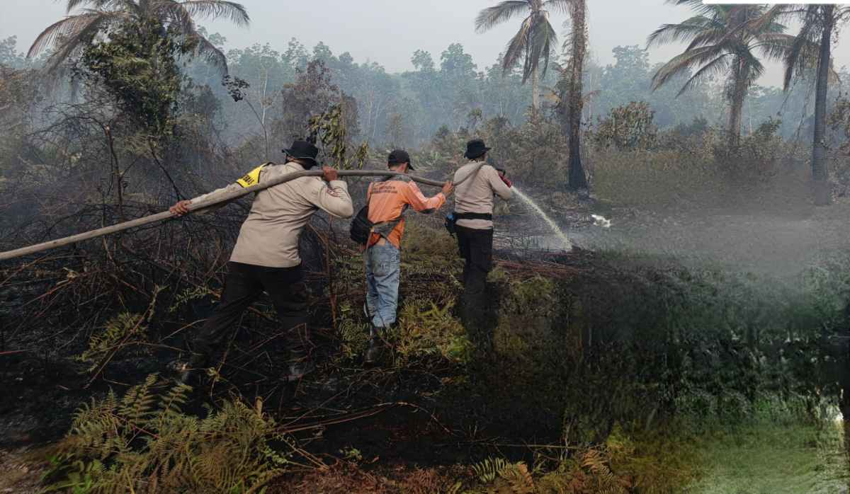 Karhutla Kembali Mengganas di Rangsang Pesisir, 4 Hektar Lahan di Tenggayun Raya Hangus Terbakar