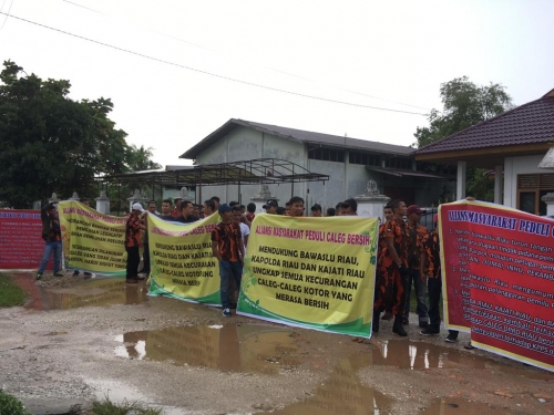 Kecurangan Pemilu Banyak Terjadi, AMPERH Tunjuk Sikap ke Bawaslu Riau