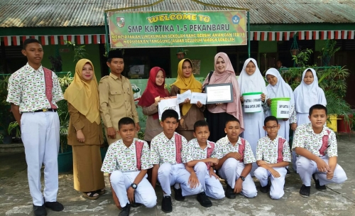 SMP Kartika 1-5 Pekanbaru Galang Dana Bantu Korban Gempa Lombok