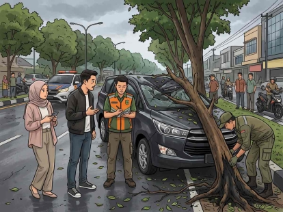 Pohon Tumbang Timpa Mobil di Sudirman Pekanbaru, Pengamat Soroti Lemahnya Pengawasan Ekologis