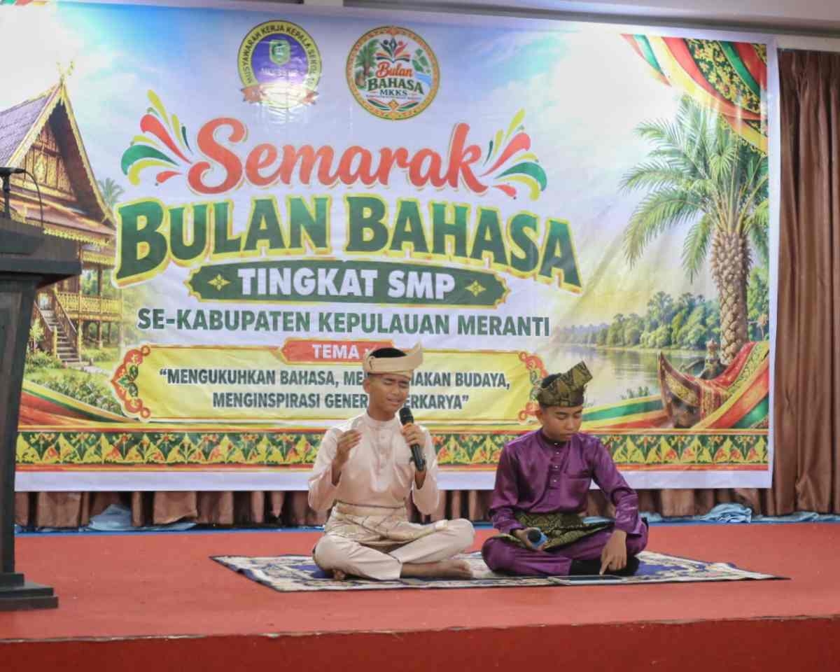 Ratusan Pelajar SMP di Meranti Adu Kepiawaian Sastra Melayu, Lestarikan Identitas Daerah