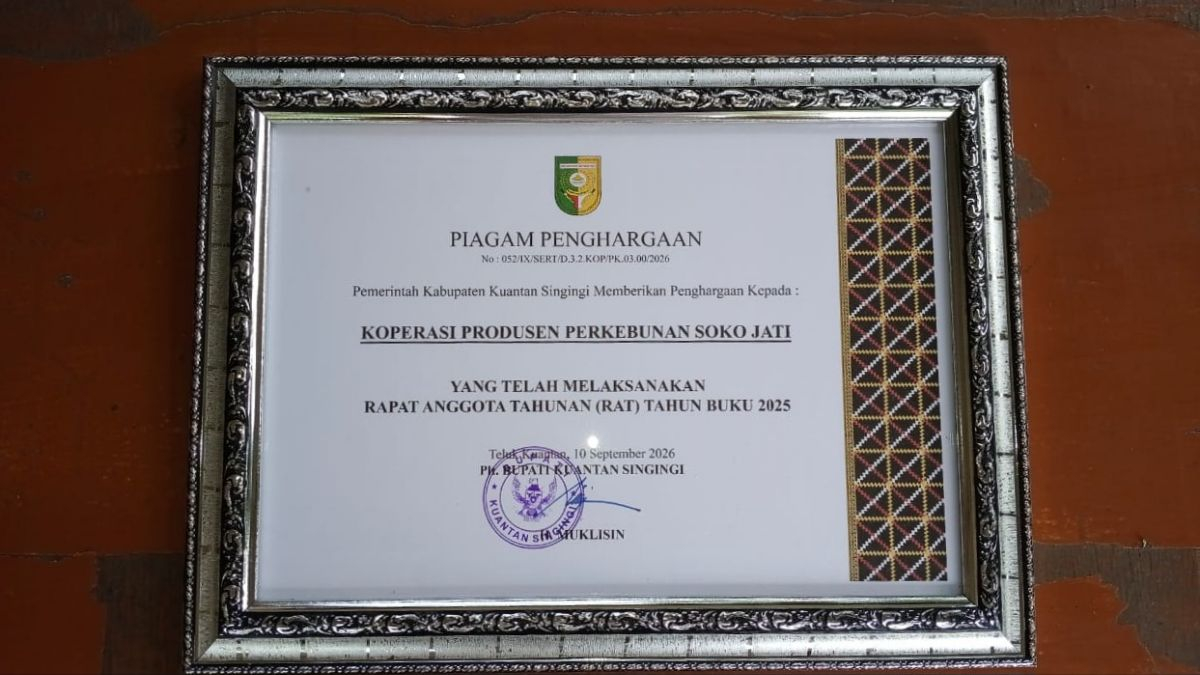 GoRiau Piagam penghargaan dari Pemkab