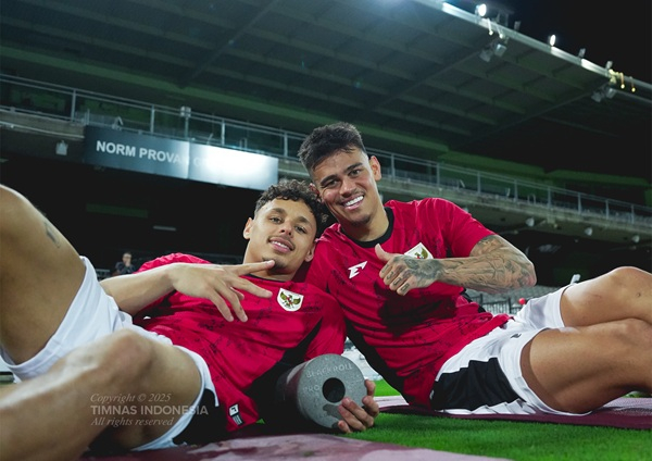GoRiau Pemain Timnas Indonesia saat m